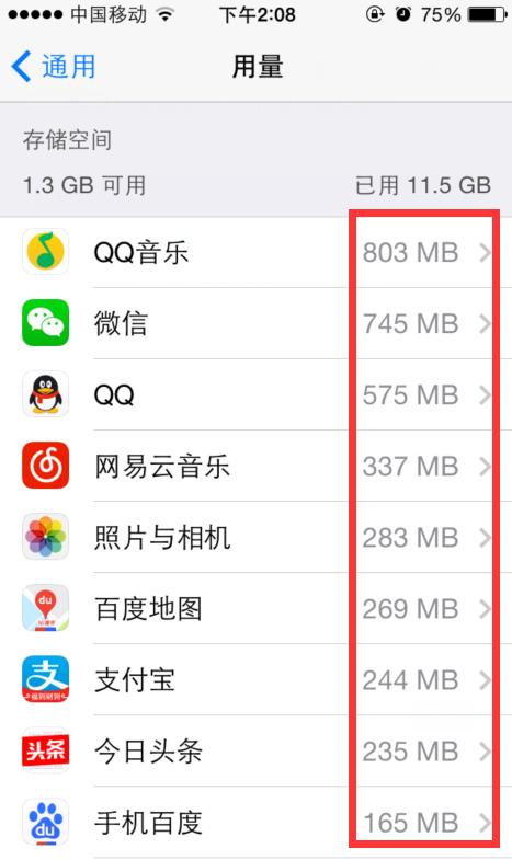 iPhone存儲(chǔ)空間不夠怎么辦 五個(gè)技巧教給你！