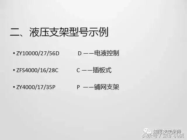 理解煤礦，液壓支架型號表示法