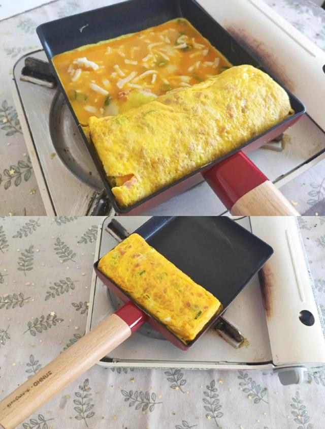 10分钟就搞定的火腿奶酪厚蛋烧，早餐不用愁，比水煮蛋还要好吃