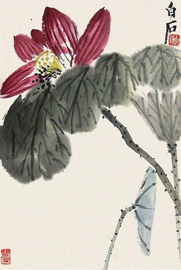 齐白石的花鸟作品里往往都藏着活蹦乱跳的小精灵，你发现了吗？