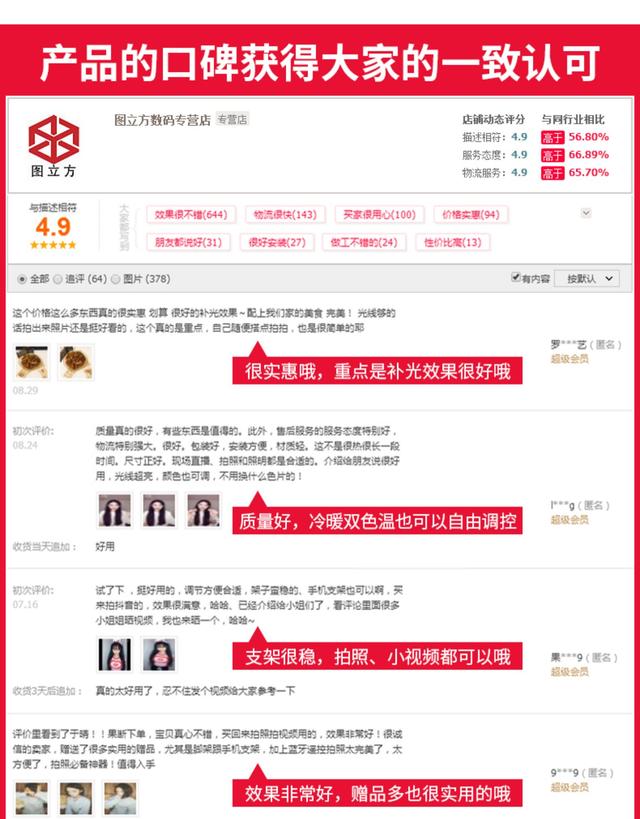 直播補光燈LED環(huán)形燈手機攝影自拍照化妝紋繡美顏嫩膚拍攝打光燈