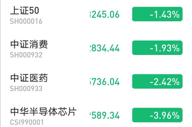 大盘、消费、医药、半导体指数下跌，8月基金手动追加的机会来了