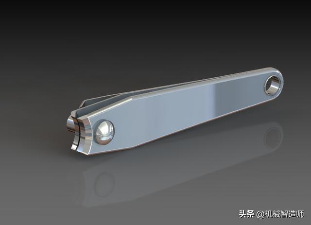 用Solidworks设计的镀铬指甲刀，特别真实，大家可以练一练