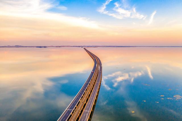 之镜|南京天空之镜石臼湖 这才是碧水共长天一色