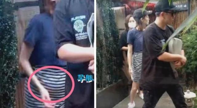 苗苗穿“恨天高”亮相，郑恺的动作却爆出实情，看来孕肚不小了
