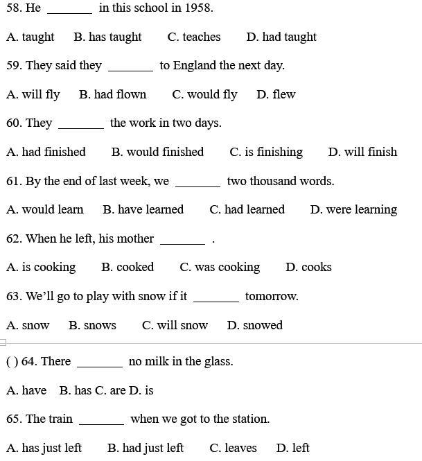 图片[5]-这100道英语单项选择包含所有语法点、重难点，初中三年都在考-笑傲英语网