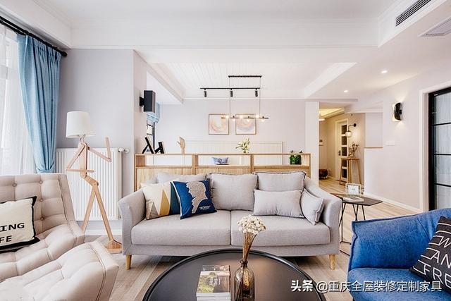 118m²北欧LOFT，淘宝组成的家，实木定制家具简约大气