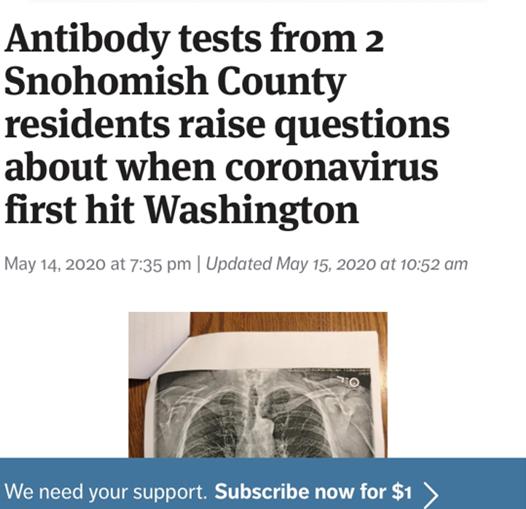 去年12月感染？2名美国人抗体阳性，曾感染类似新冠的神秘疾病