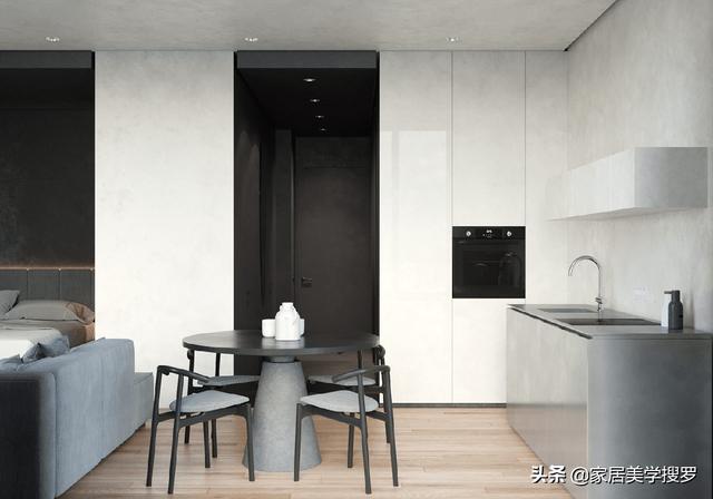 三间不到40平米的小公寓，结构紧凑，但功能性与颜值兼备