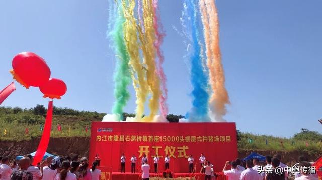 内江市隆昌石燕桥镇首座1.5万头楼层式种猪场项目举行开工仪式