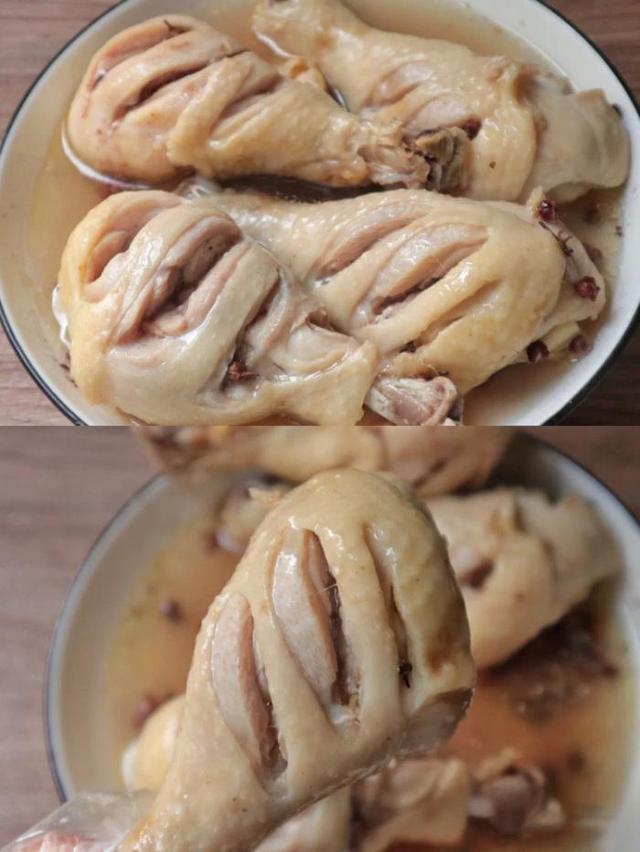 高端的食材要用最簡單的做法，只需兩步即可做出椒鹽蒸雞腿