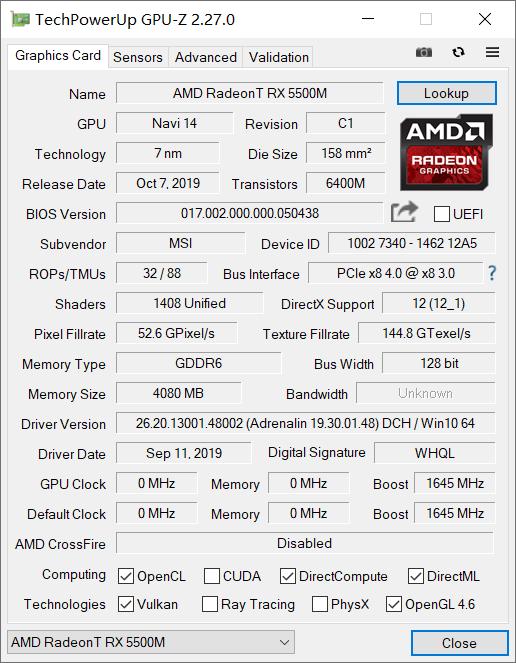 7nm RX 5500M战力如何？微星先锋Alpha 15游戏本评测