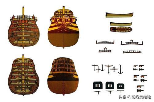 十八世纪末最强大的战舰，拥有一百三十六门大炮的至圣三位一体号