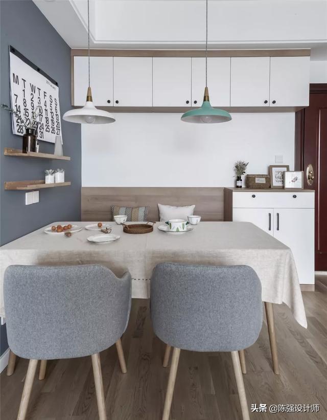 70㎡北欧风格两居室，主卧带步入式衣帽间，装修