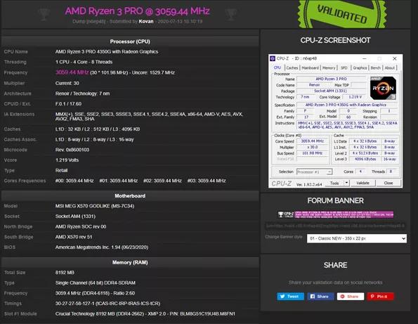 性能大升级 锐龙3代APU登场 微星首超破5.8GHz