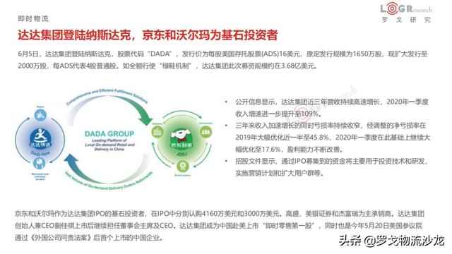 6月物流月报:滴滴货运上线、圆通机场出炉、达达美股IPO等