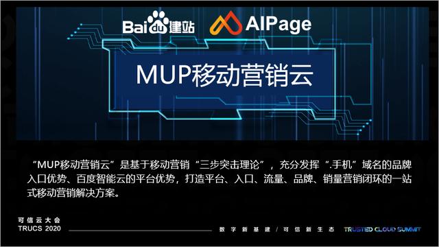 2020可信云大会，MUP移动营销云发布