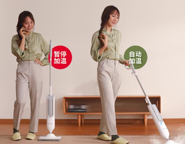 APIX蒸气拖把，140℃高温杀菌，有效率可达99.99%，地板不再受潮
