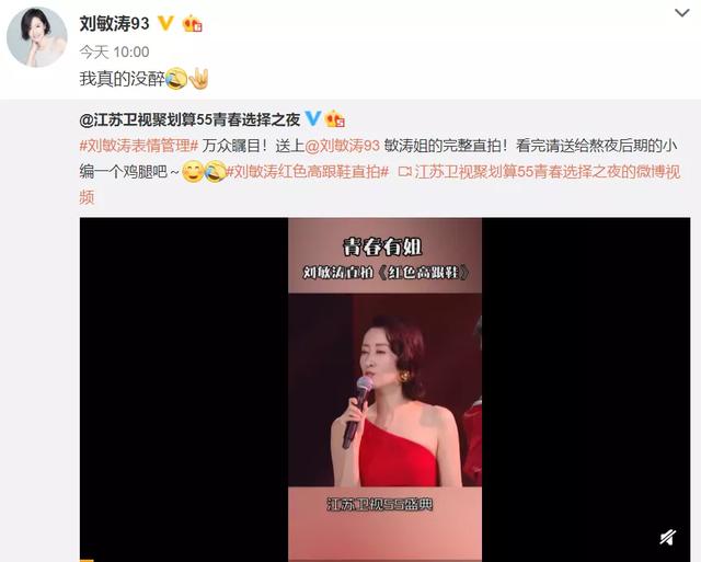 44岁的刘敏涛，借着综艺，终于圆了自己青春期的