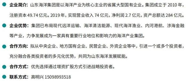 儒商大会上，山东最新公开40家国企混改项目（附项目详情）