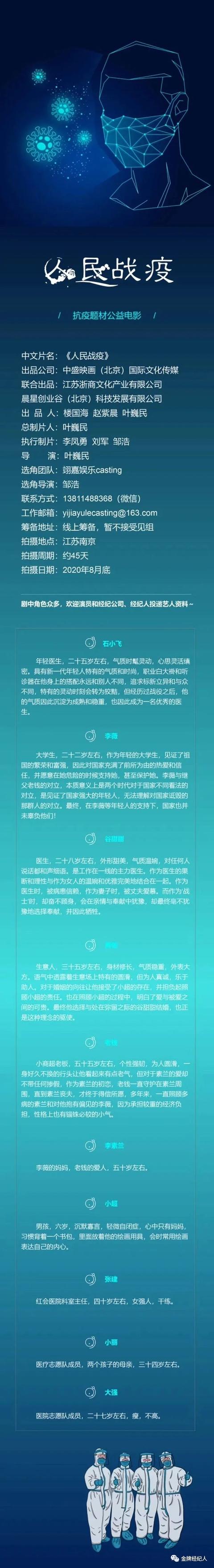 今日组讯丨女性励志电视剧《星辰大海》、都市情感剧《慢慢倾听漫漫的你》、抗疫公益电影《人民战疫》等