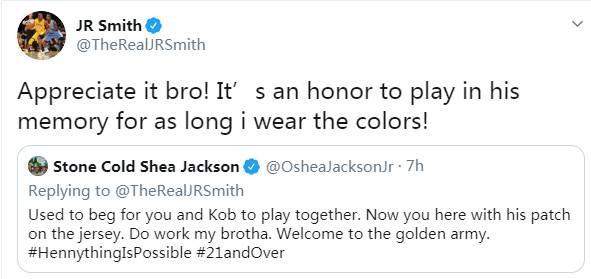 JR-史密斯：只要穿著湖人球衣就會為了紀念科比而奮鬥