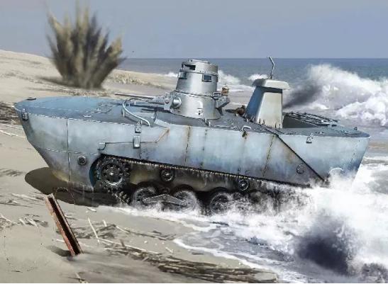 二战日本海军饱受争议的两栖装甲战车，特二式内火艇