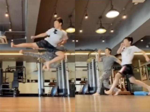 12岁已成武术高手！甄子丹二婚儿子罕露面，飞踢比老爸更标准利落