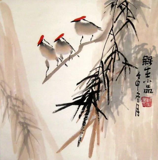 他的画引人遐想，味在笔墨之外