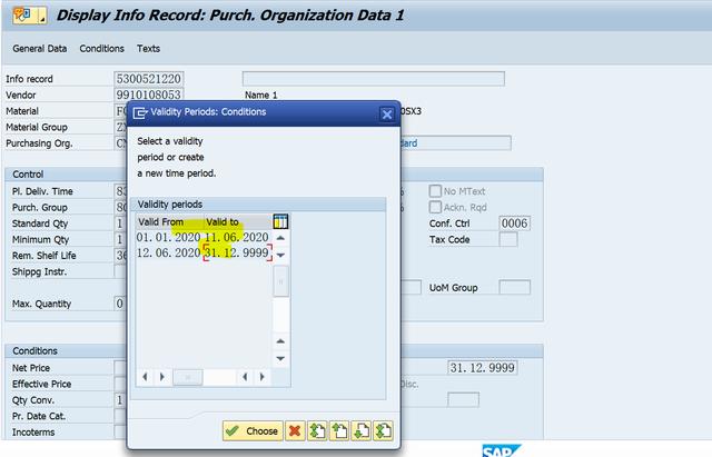 「SAP技术」SAP MM 采购信息记录新价格不能体现在PO新的ITEM上？