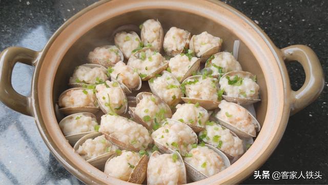 清爽夏日家常菜：生焗酿蛤蜊，用虾滑做馅，一入口就能爱上的味道