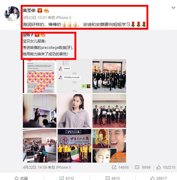 杨子18岁女儿晒毕业照比继母显老，生母陶虹罕现