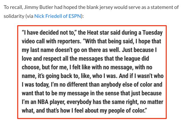 球衣背面平權文字怎麼選？JB提出另類想法，綠軍新星也有興趣！-黑特籃球-NBA新聞影音圖片分享社區