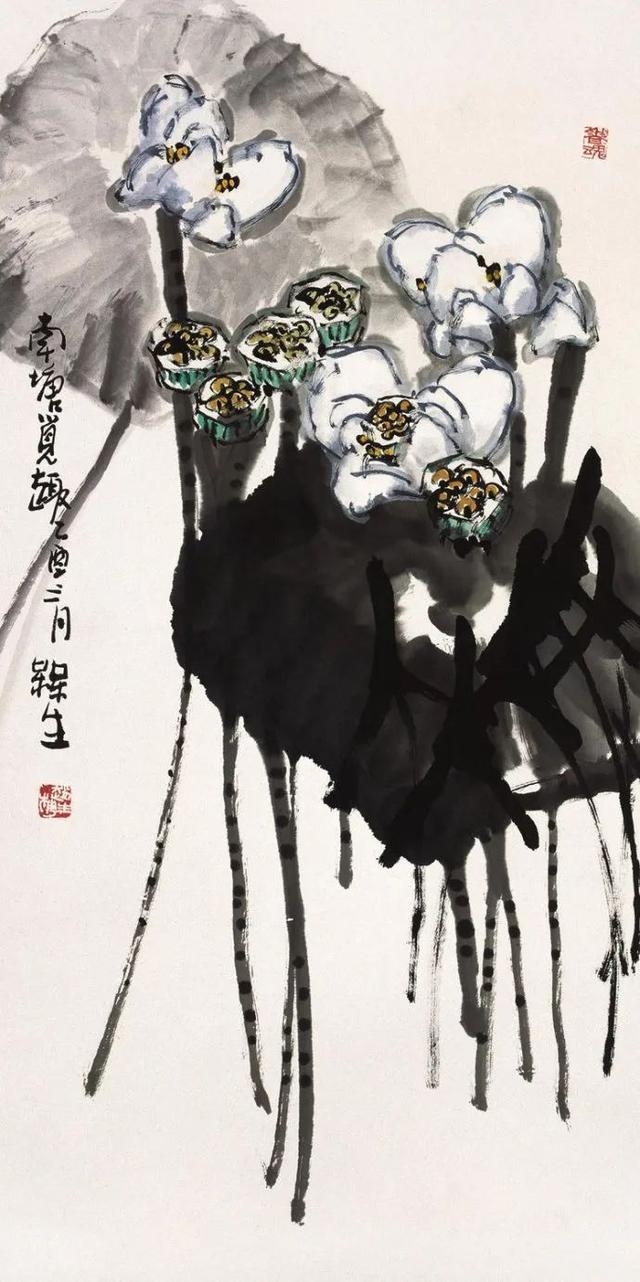 他的画引人遐想，味在笔墨之外