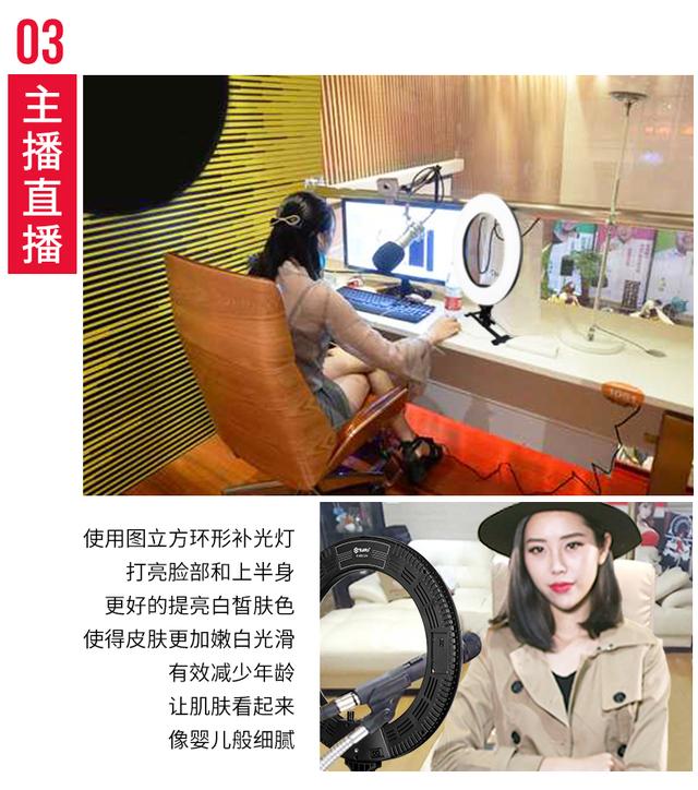 圖立方LED環(huán)形燈外拍直播補(bǔ)光燈大號美顏嫩膚瘦臉攝影抖音打光燈