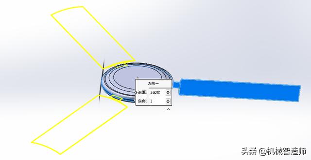 Solidworks风扇的3D建模过程，简单实用