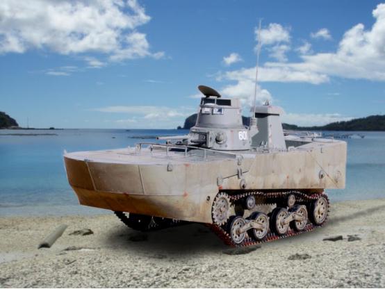 二战日本海军饱受争议的两栖装甲战车，特二式内火艇