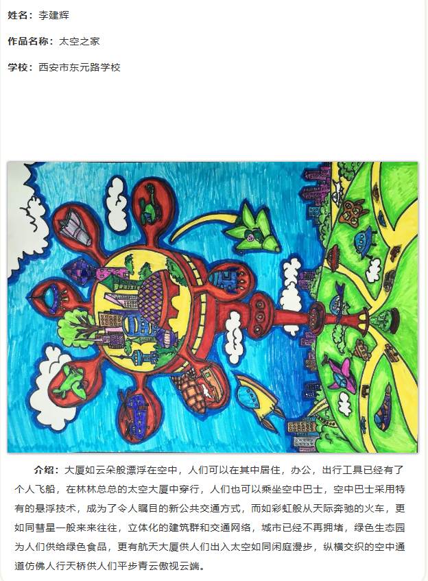以下是一等奖部分获奖作品,一起来看看小朋友的奇思妙想.