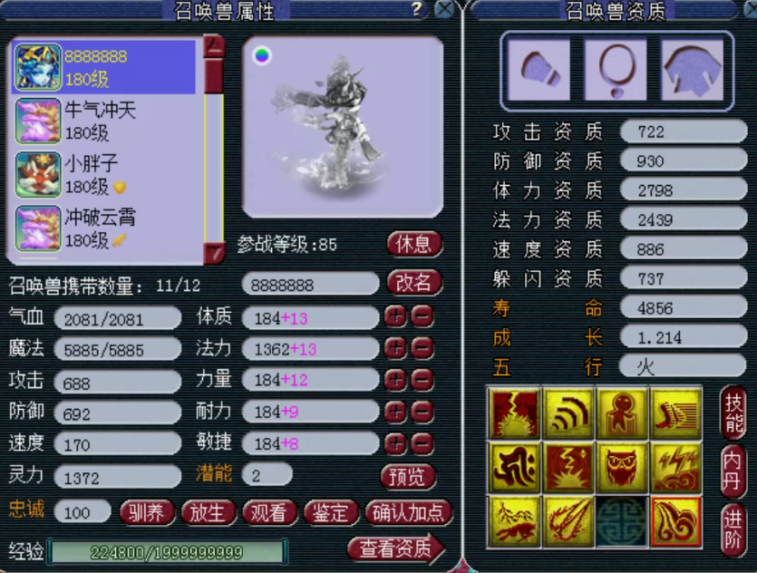 梦幻西游：国子监服战级别方寸展示，封印装备+两只须弥观照谛听