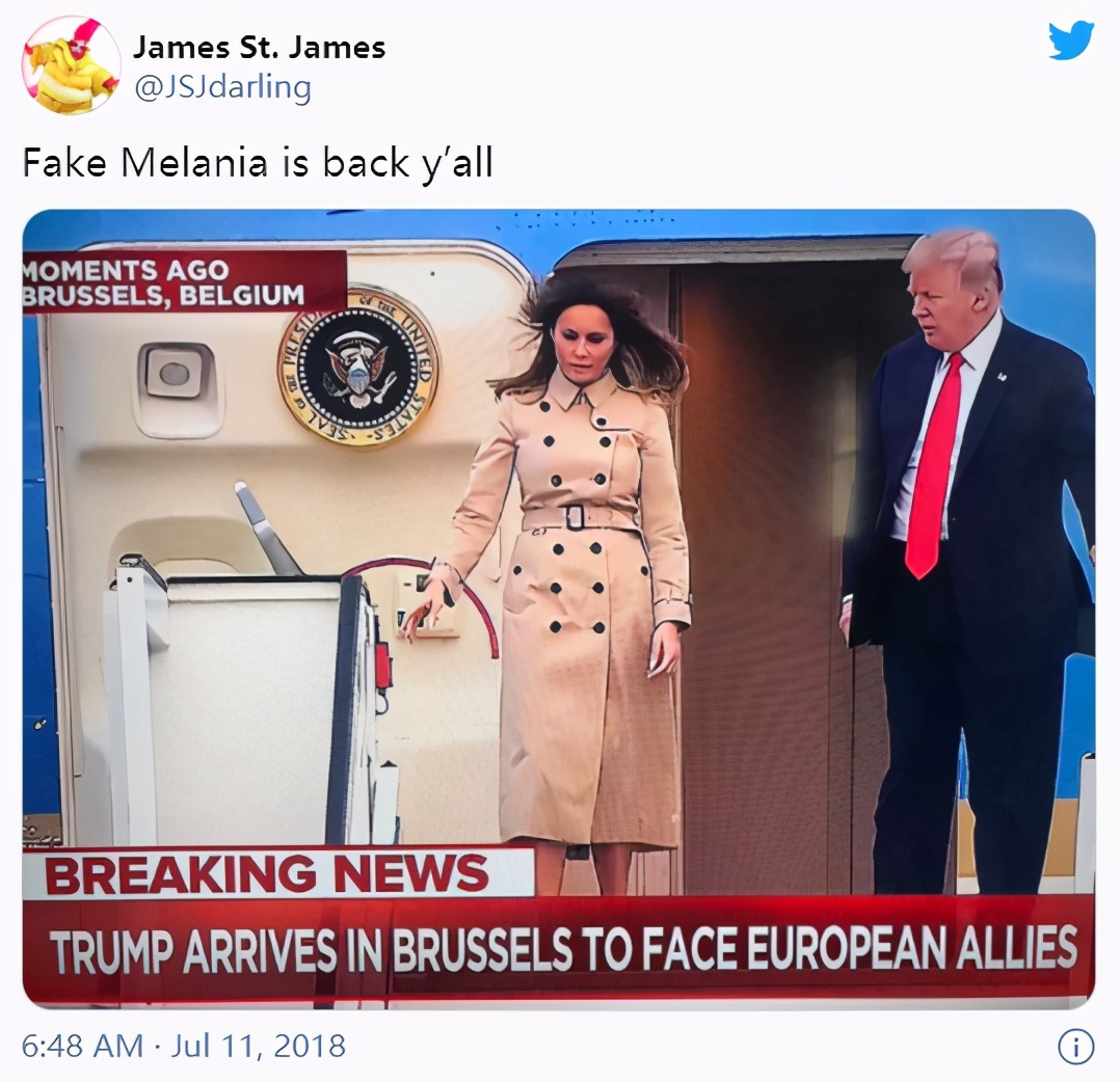 川普妻子面容变样，白宫怕不是有两个总统夫人？