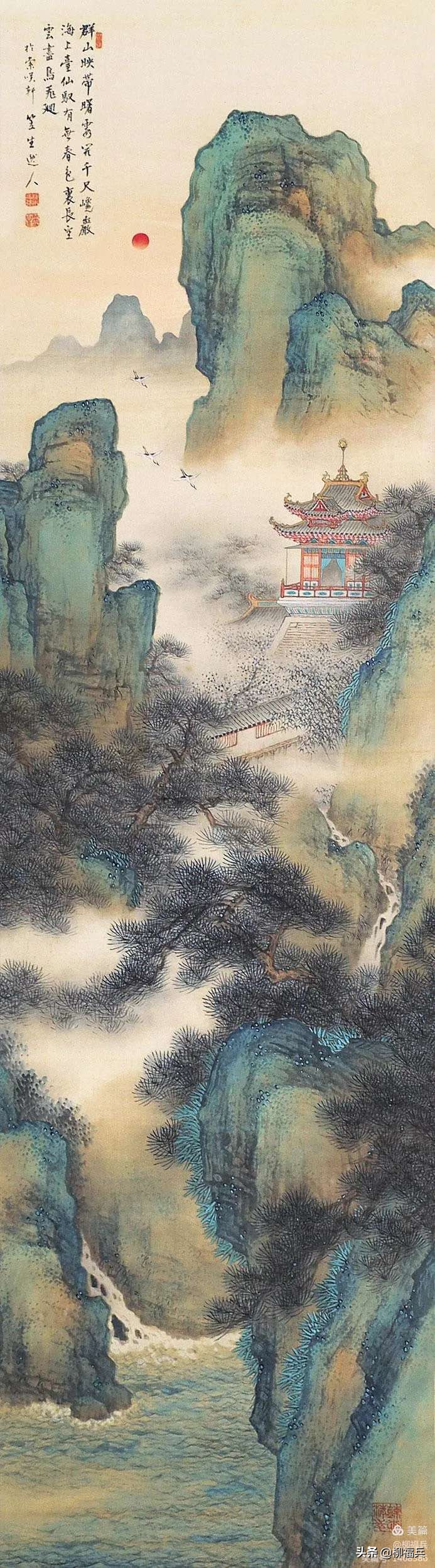 名家山水画《蓬莱仙境》