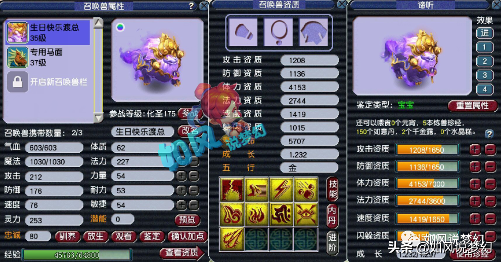 梦幻西游：159第1女儿有6只神马狂豹，生日谛听总数超15只