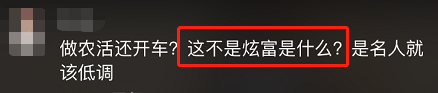 大衣哥儿媳妇开豪车干农活，是炫富作秀？