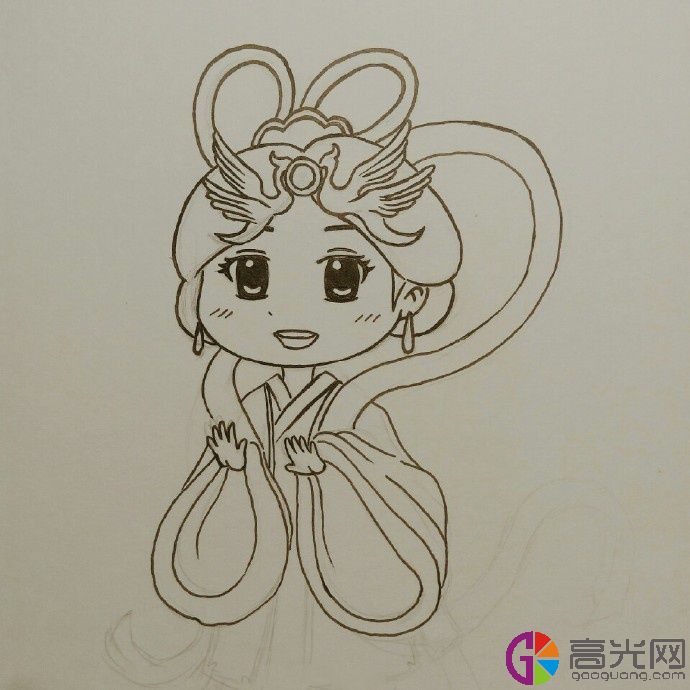 嫦娥简笔画简单又漂亮嫦娥怎么画最简单漂亮可爱的q版嫦娥简笔画画法