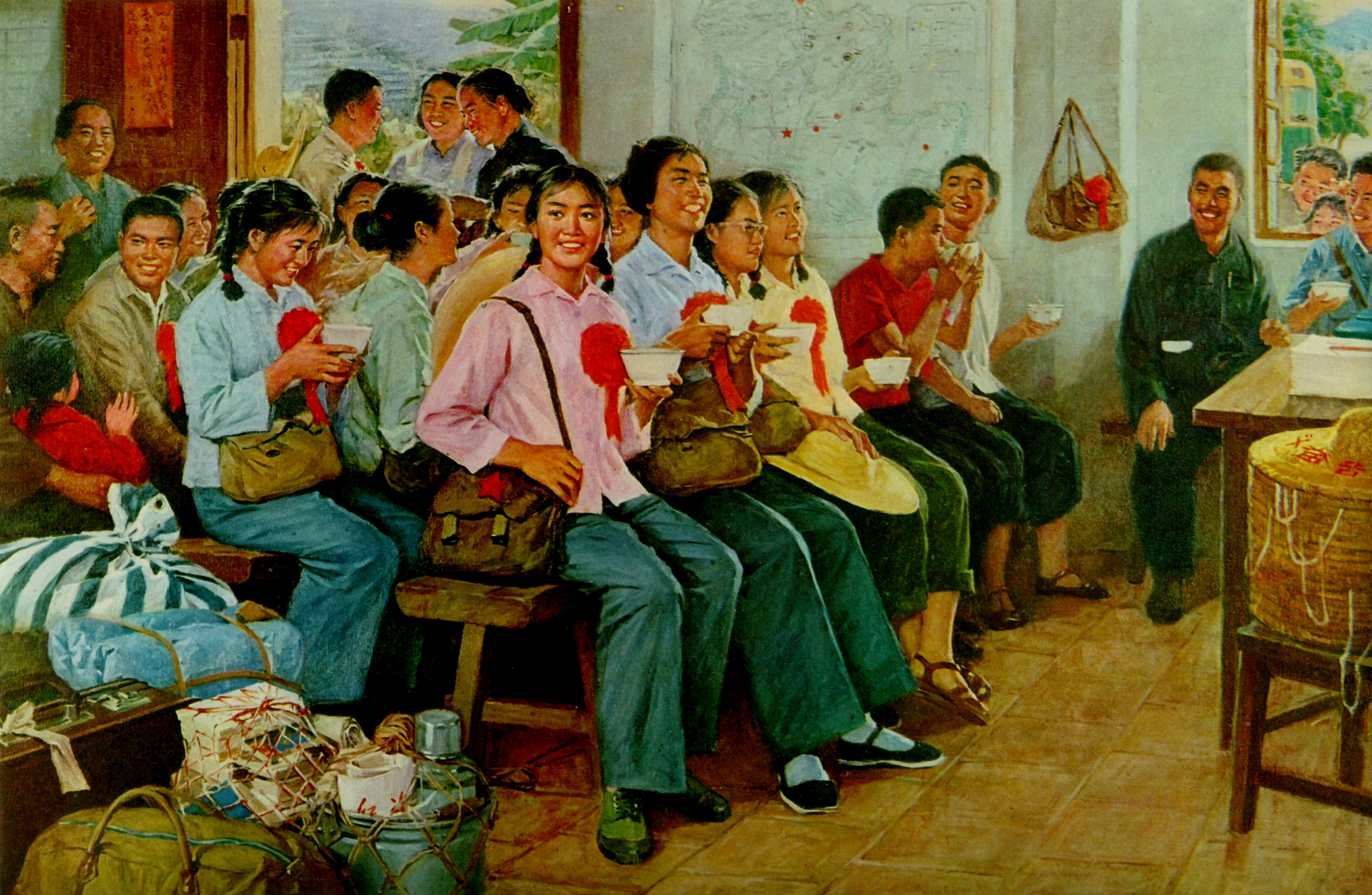 春风杨柳(布面油画)周树桥 1974年