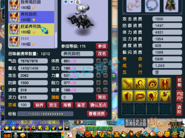 梦幻西游：土豪打造175顶级花果山，能力能魔能打服战，太全能