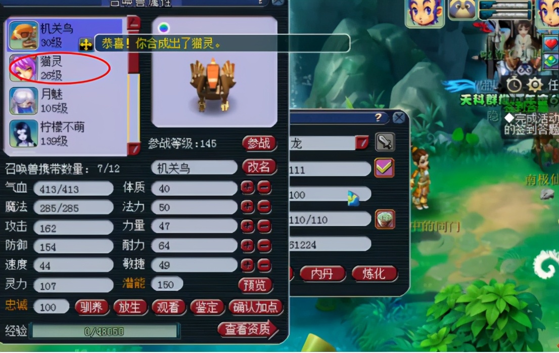 梦幻西游：玩家自信合宠双特殊猫灵，理想很丰满，现实很骨干