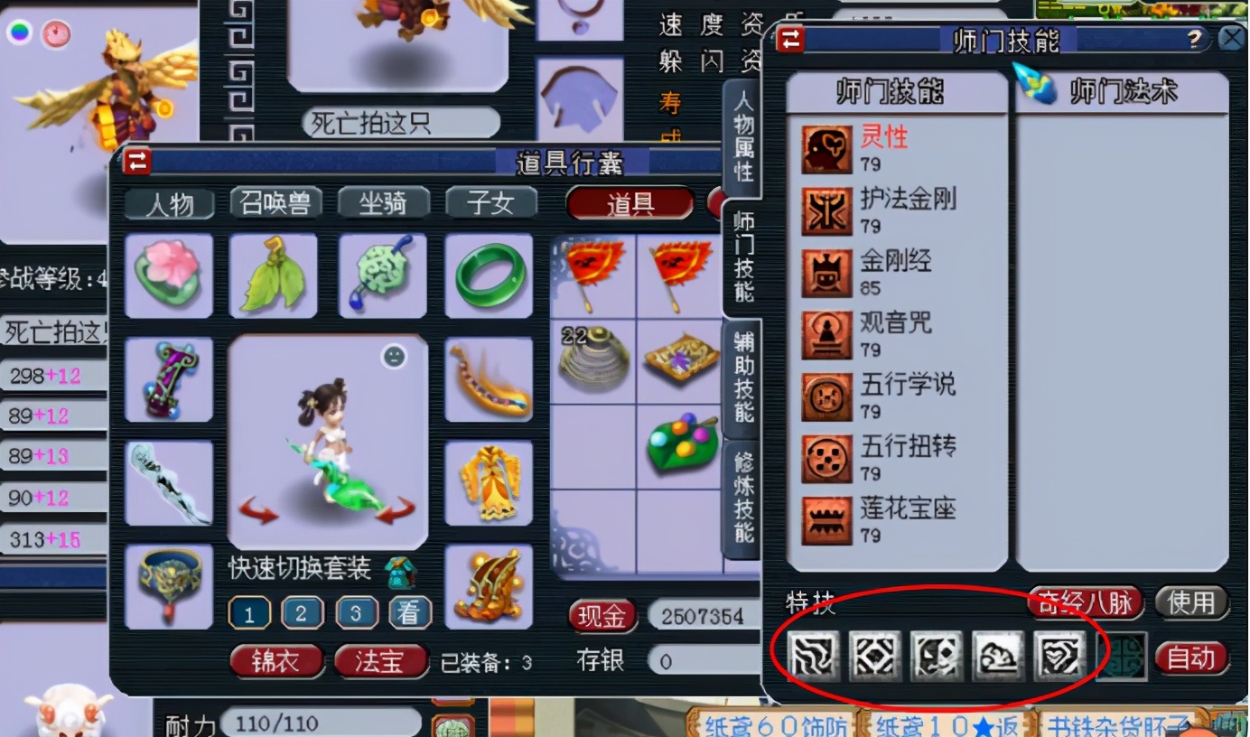 梦幻西游：全身无级别的精锐普陀展示，6件装备凑了12个蓝字