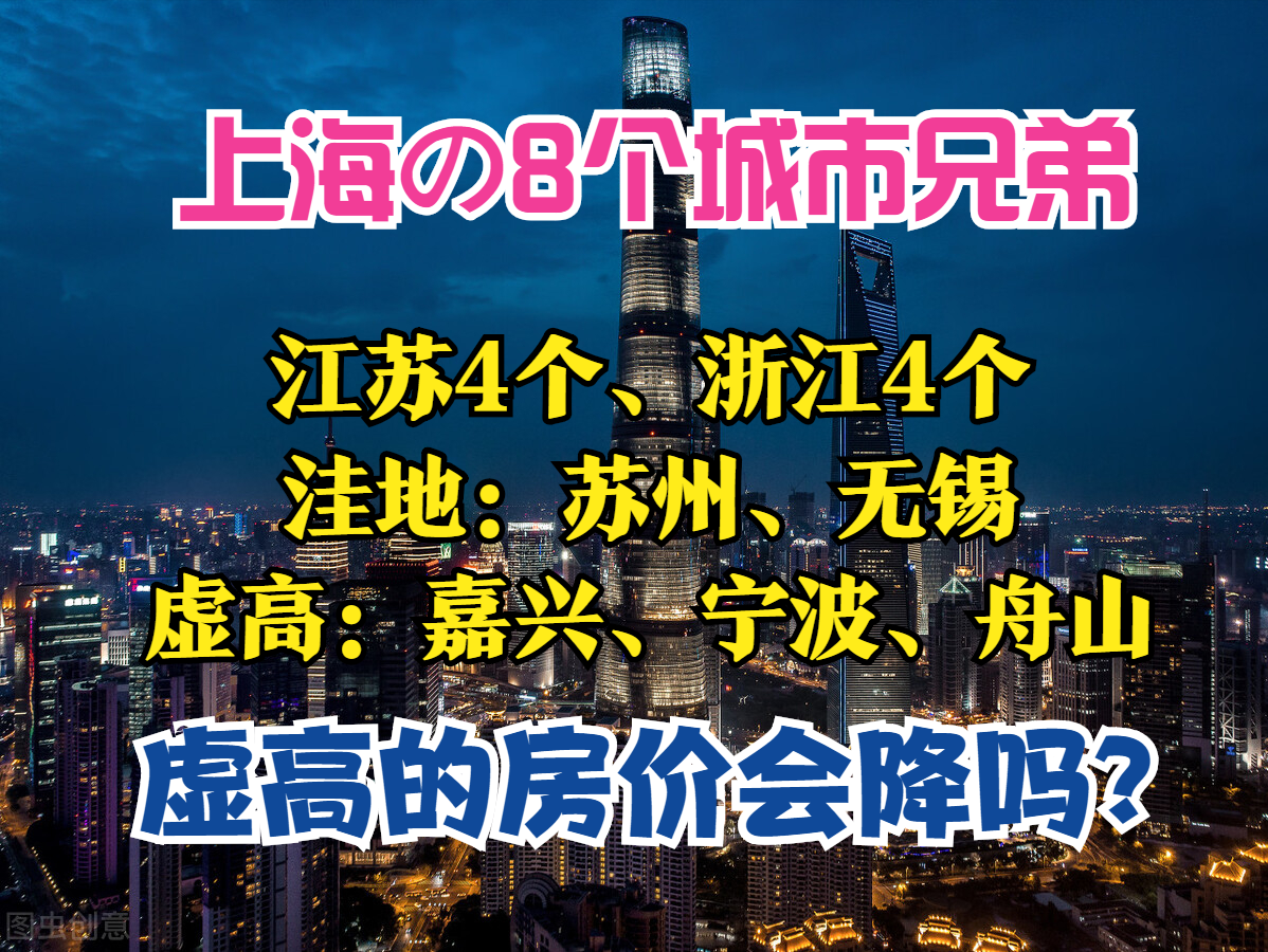 上海大都市圈：9大城市，房价4个梯队，苏州是洼地，嘉兴“虚高”