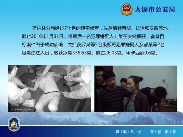 太原警方通报2016年第一季度禁毒工作情况